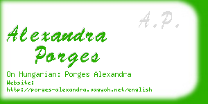 alexandra porges business card